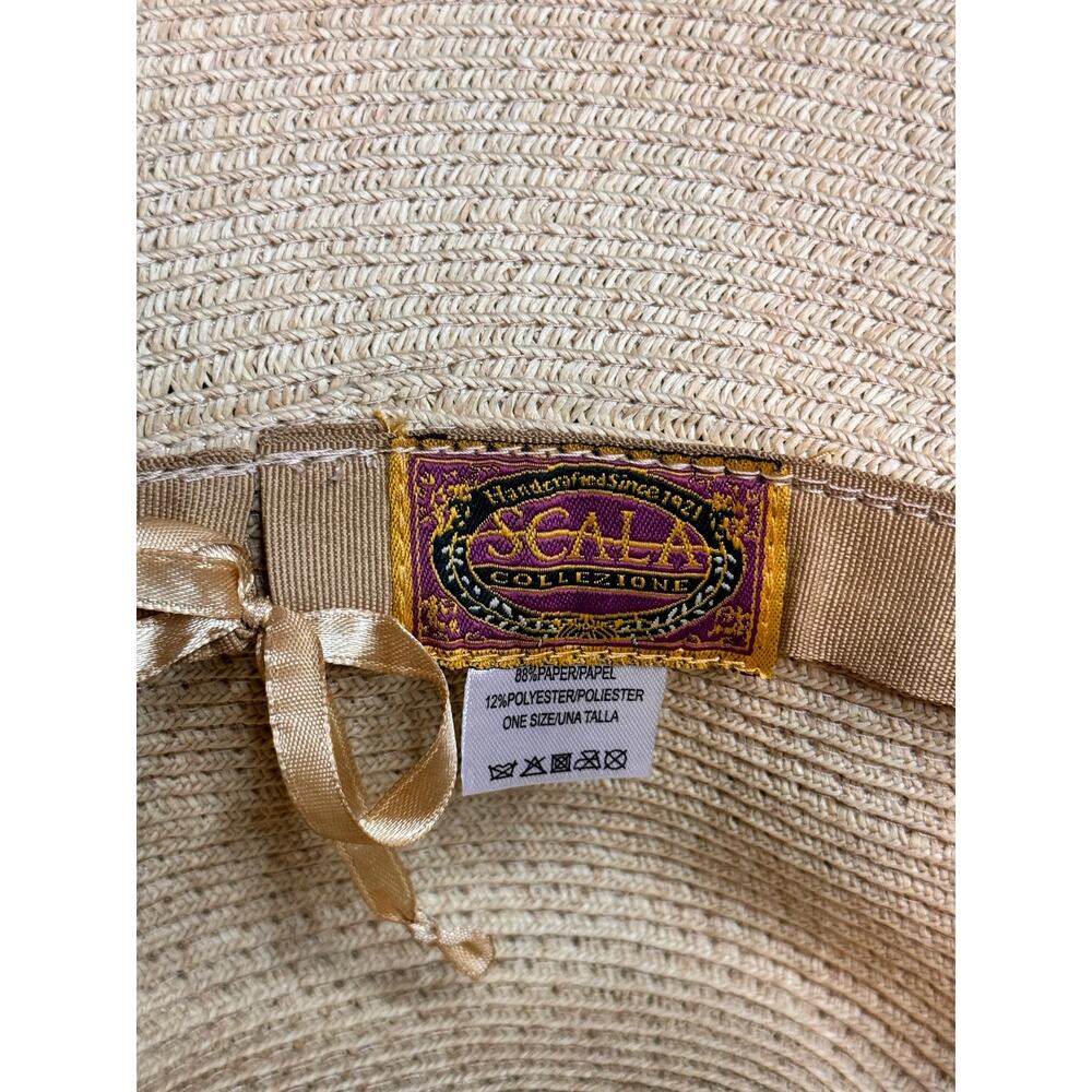 Scala Boho style woven raffia sun hat - Picture 4 of 4